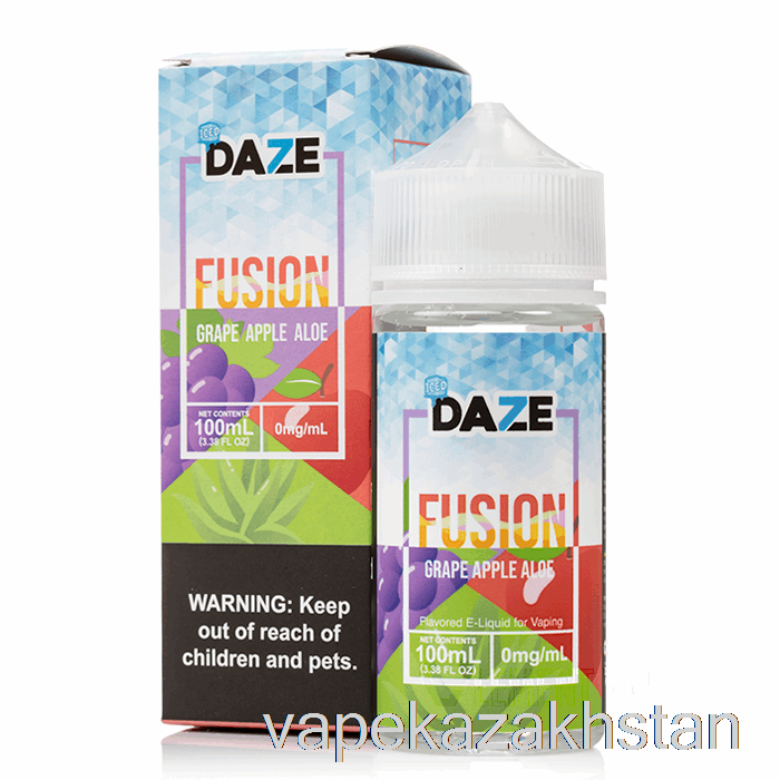 Vape Kazakhstan ICED Grape Apple Aloe - 7 Daze Fusion - 100mL 3mg